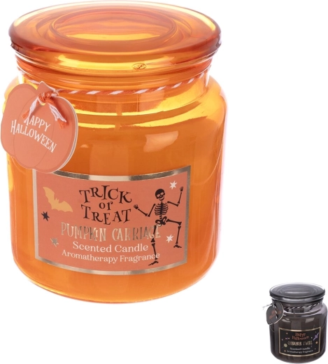 Duftlys i glas Halloween 350 g (mix af dufte og motiver)