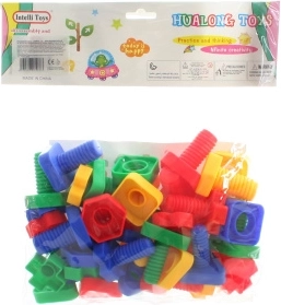 Children's construction set screws and nuts