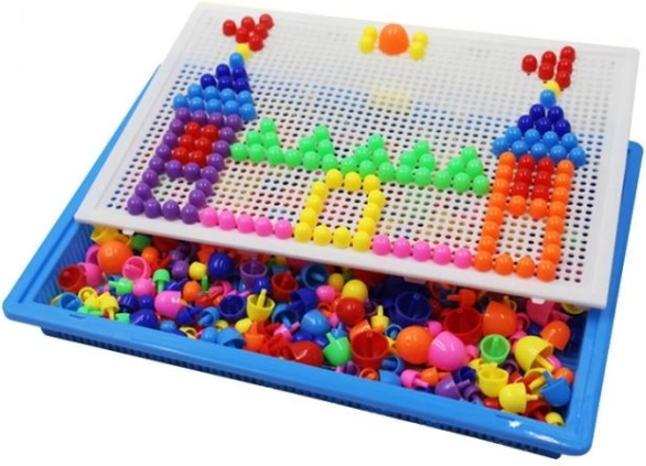 Colorful Mosaic with 296 Pegs