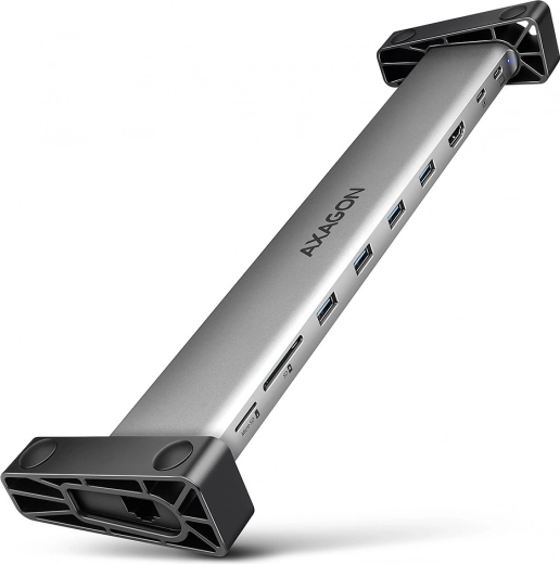 Axagon HMC-10HLS hub USB-C 9in1 con HDMI 4K/60 Hz, GLAN, lettore di schede e PD 100 W