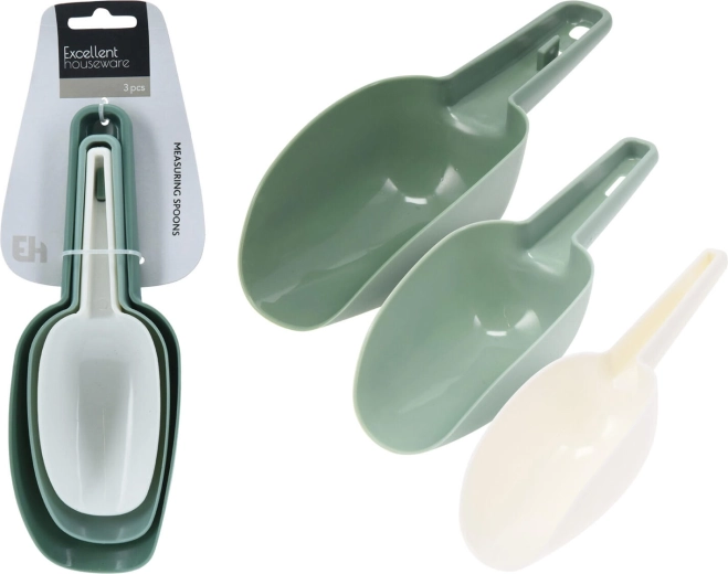 Set di palette in plastica per alimenti, 3 pezzi