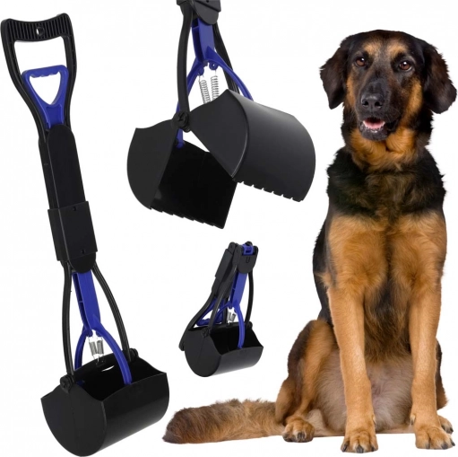 Dog poop scoop, foldable – blue