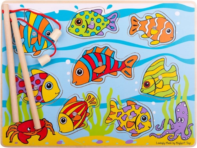 Bigjigs Toys łowienie rybek na magnetycznej planszy