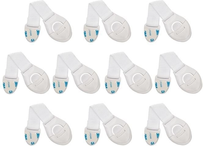 Cabinet Lock 10 pcs White