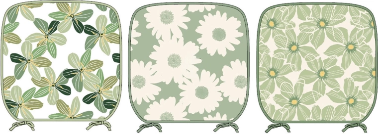 Coussin d’assise pour chaise de jardin Fleurs 38 × 38 cm, polyester