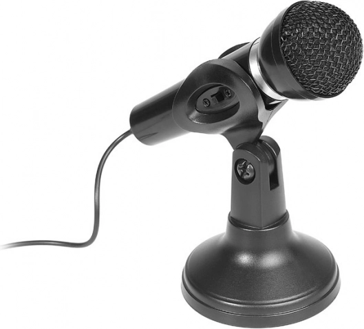 Tabletop omnidirectional microphone with stand and switch