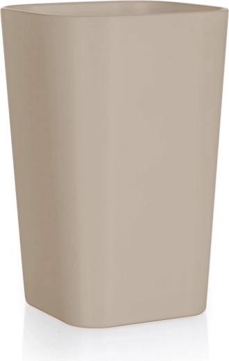 Bicchiere da bagno in plastica beige-grigio 11 cm