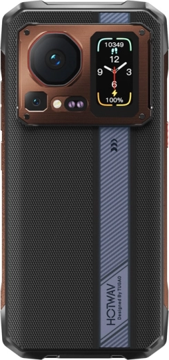 Rear touch display: notifications, selfies, and compass at hand