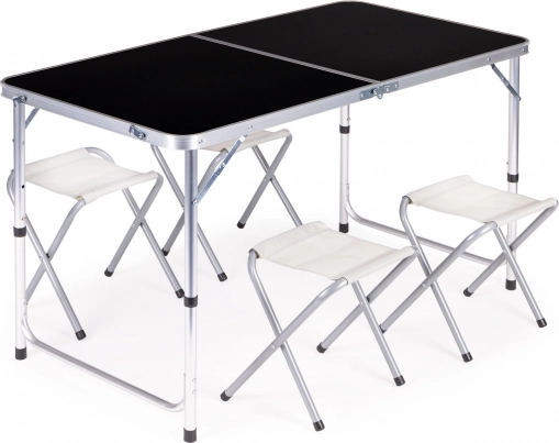 Skládací kempingový set se stolem a čtyřmi židlemi
