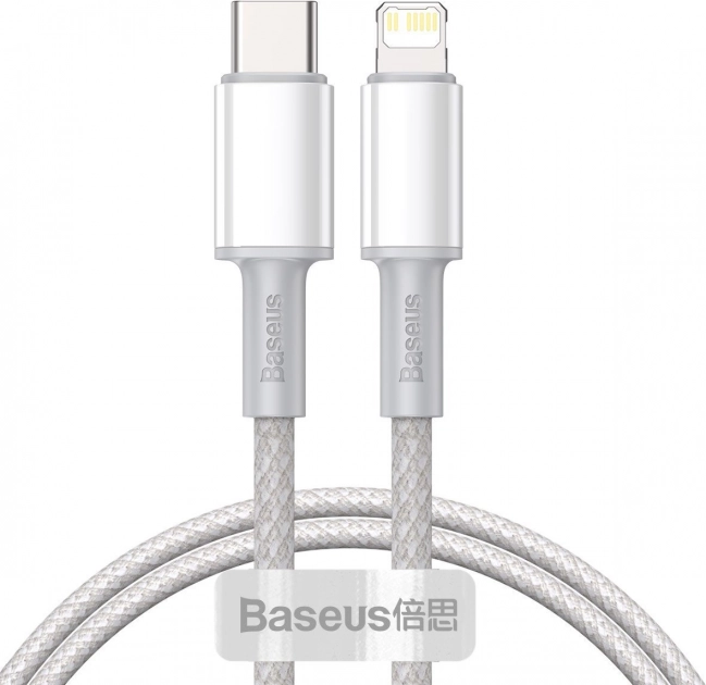 Baseus cavo intrecciato USB‑C a Lightning 20W PD, 1 m, bianco