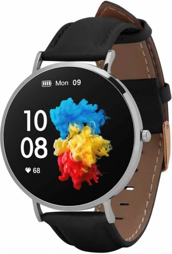 GARETT Verona smartwatch da donna argento‑nero con AMOLED
