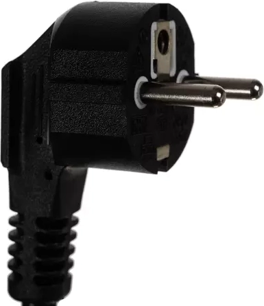 Convenient use near a wall thanks to the angled plug