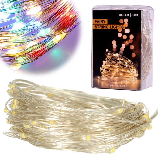 Christmas LED Wire String Lights 10 m, 100 LED – Multicolor