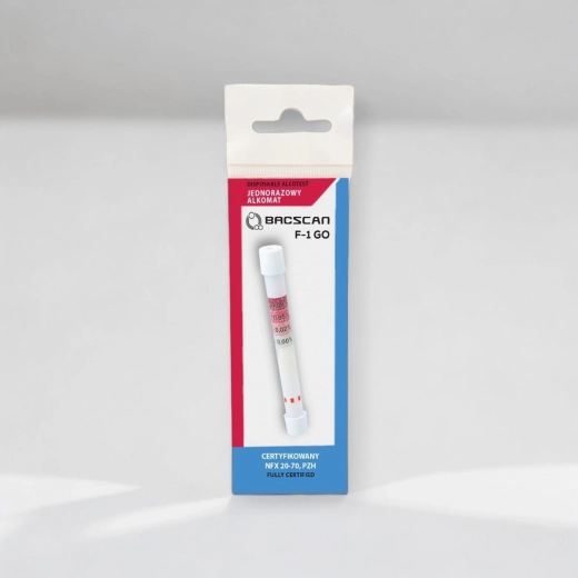 Chemický jednorazový alkohol tester BACscan F-1 GO