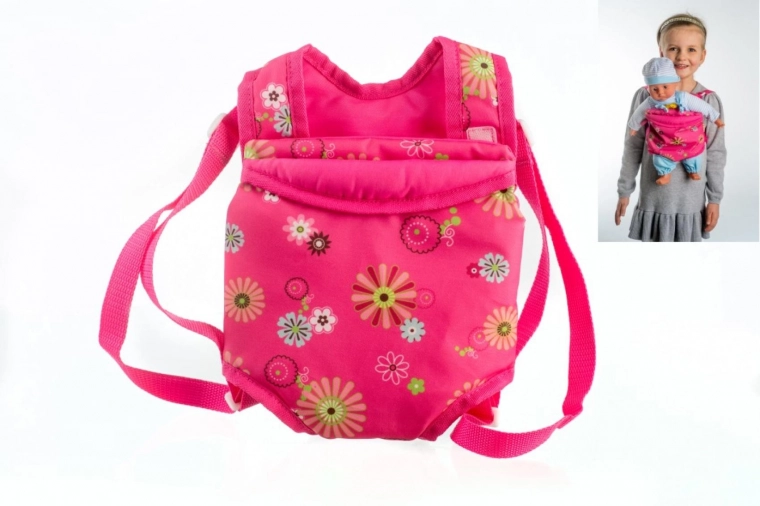 Fabric baby carrier pouch for babies and dolls 29 × 20 cm