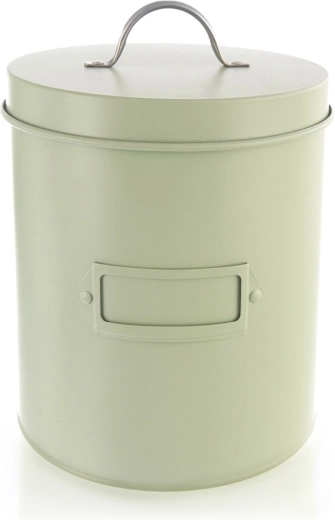 GREENISH metal food storage tin 3.3 l, green