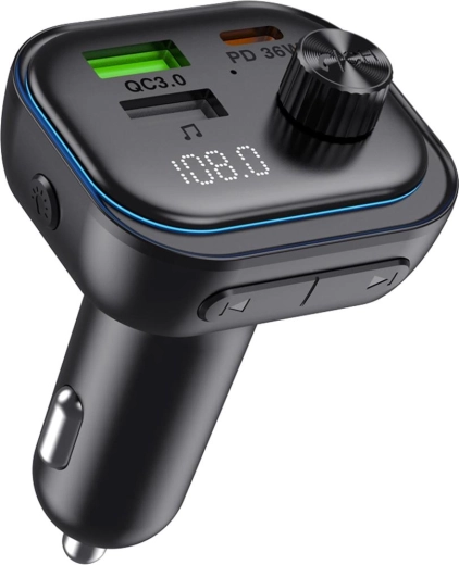 Trasmettitore FM Bluetooth Sencor per auto con ricarica rapida PD e QC 3.0