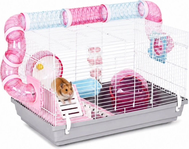 Gabbia Petsi per criceti e piccoli roditori con tunnel e accessori