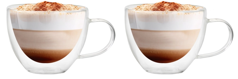 Lot de 2 tasses thermiques à double paroi 280 ml