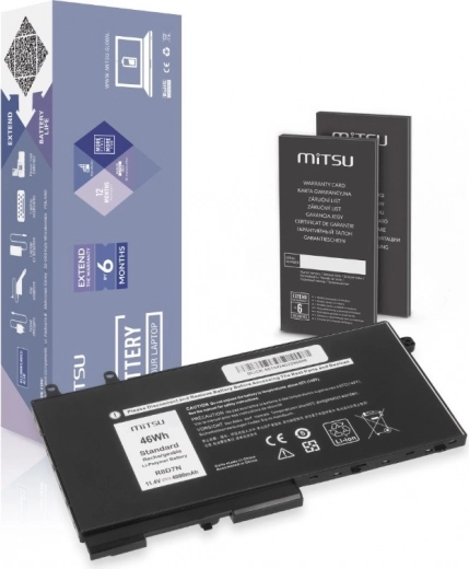 Batteria MITSU R8D7N per DELL Latitude 5410/5411/5500 e Precision 3541/3550 – 11,4 V 4000 mAh (46 Wh)