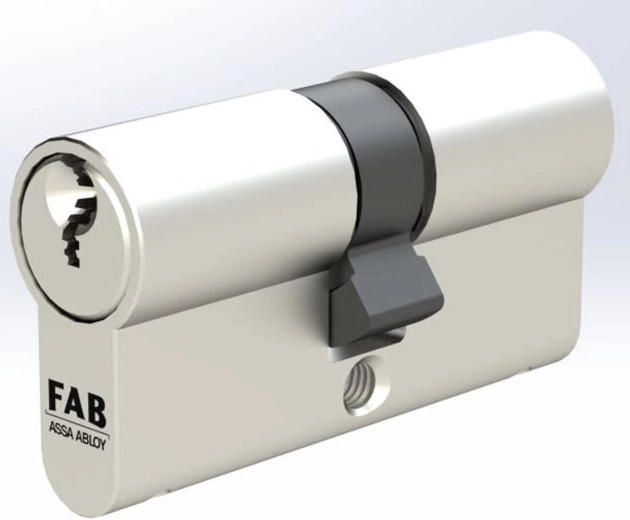 Cylindrisk cylinderindsats 30+35 mm, nikkel, sikkerhedsklasse 3, 5 nøgler