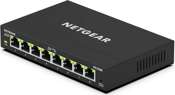 Interruttore Gestito NETGEAR GS308E con 8 Porte Gigabit Ethernet Plus