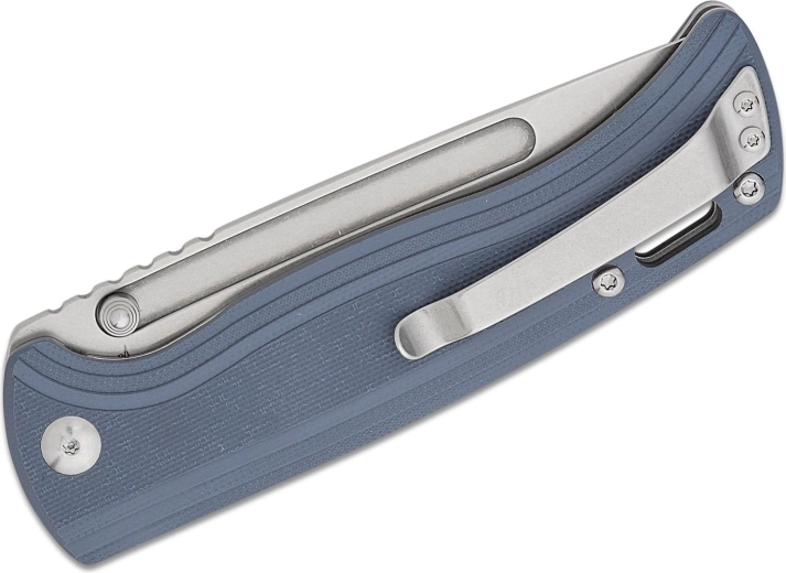 Ergonomic gray G10 with pocket clip