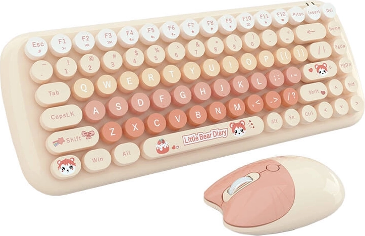 Mofii Candy New 2.4G Wireless Keyboard and Mouse Set (Orange)