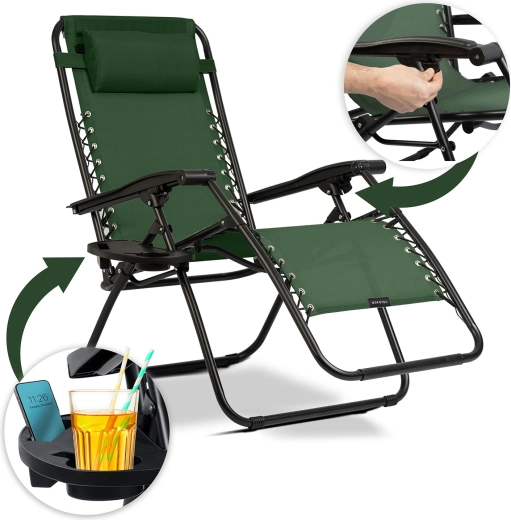 Tablette pratique avec porte-gobelet et compartiment