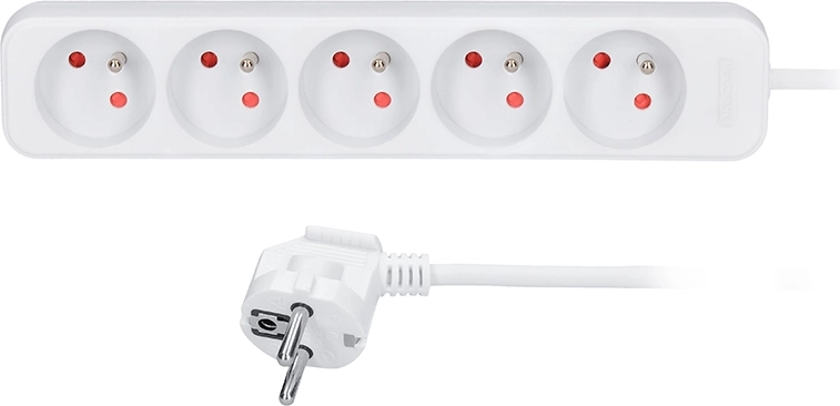 Prolunga Solight 5 prese bianca 5 m