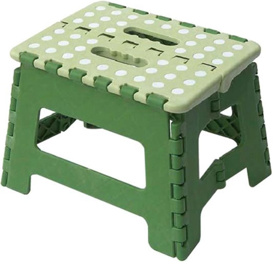 Foldable plastic stool with anti-slip finish, load capacity 150 kg
