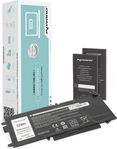 Batteria Movano K5XWW per Dell Latitude 5289 e 7390 2-in-1 (4200 mAh, 32 Wh)