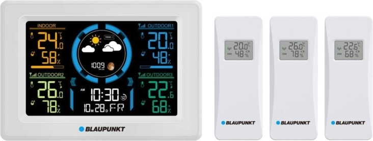 Weather Station with 3 Wireless Sensors WS40WH