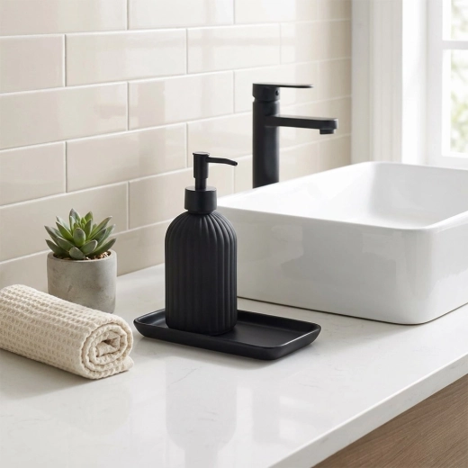 Stile e ordine vicino al lavabo