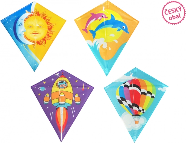 Flying diamond-shaped nylon kite for kids