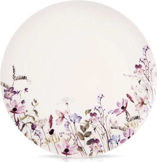 Porcelain shallow plate with floral motif LOUKA 27 cm