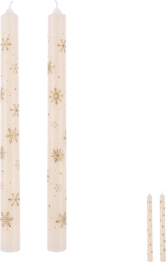 Bougies décoratives en cire 25 cm, mix, 2 pcs