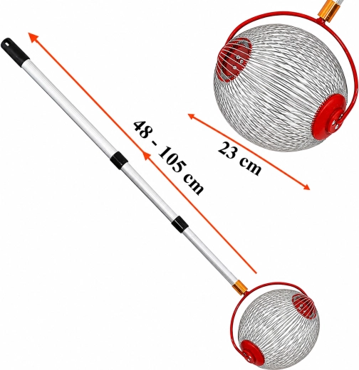 Raccoglitore telescopico per noci, palline e frutta 48–105 cm - 1 pezzo