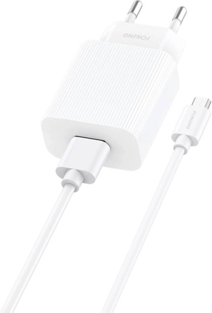 FONENG 12 W Fast Charger with USB and Micro USB Cable