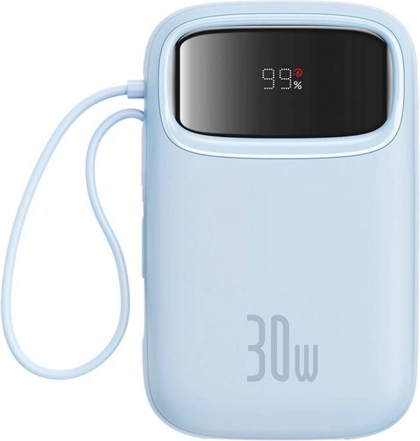 Baseus Qpow 2 Power Bank 10000 mAh 30 W with 2x USB‑C, blue