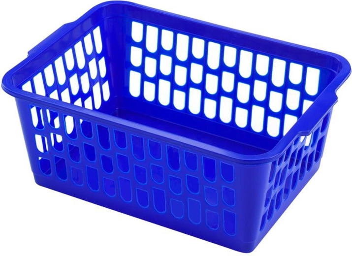 Panier en plastique HEIDRUN 36 × 26 × 15 cm – assortiment de couleurs