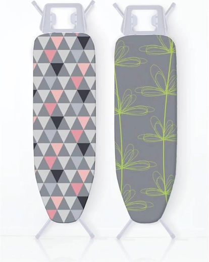 Ironing board cover 130 × 48 cm with metallic surface, assorted designs