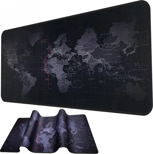 Grande tappetino da gioco e da ufficio con mappa del mondo 90 × 40 cm