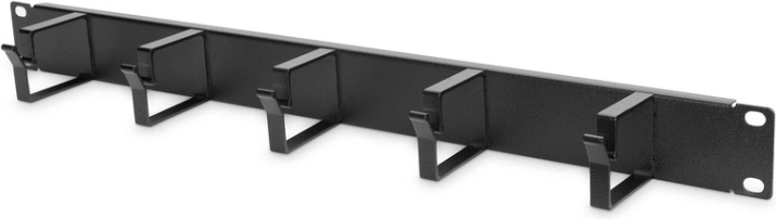 Organizzatore orizzontale per cavi RING 19" 1U, nero