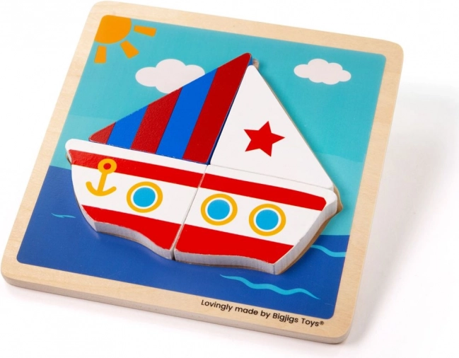 Insert Wooden Puzzle Sailboat