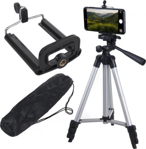 Universal tripod for phone, camera and camcorder 105 cm (1/4" thread) with smartphone holder