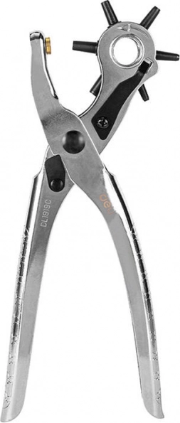 deli tools leather hole punch pliers 9" (silver)