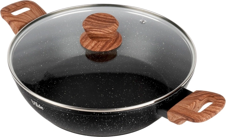 Glass lid with steam vent for full control