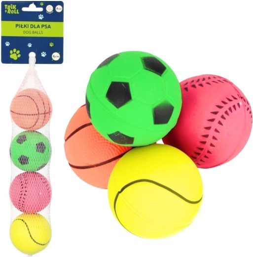 Set di palline per cane 4 pz