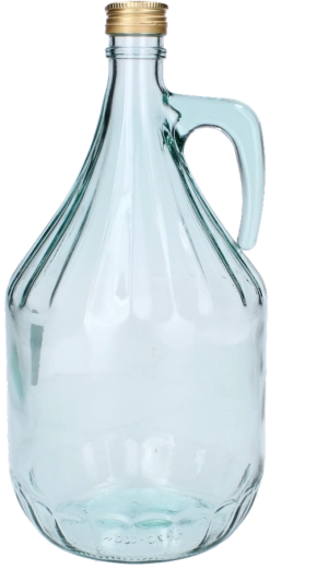 Dama üvegpalack fogantyúval és zárókupakkal, 3 l